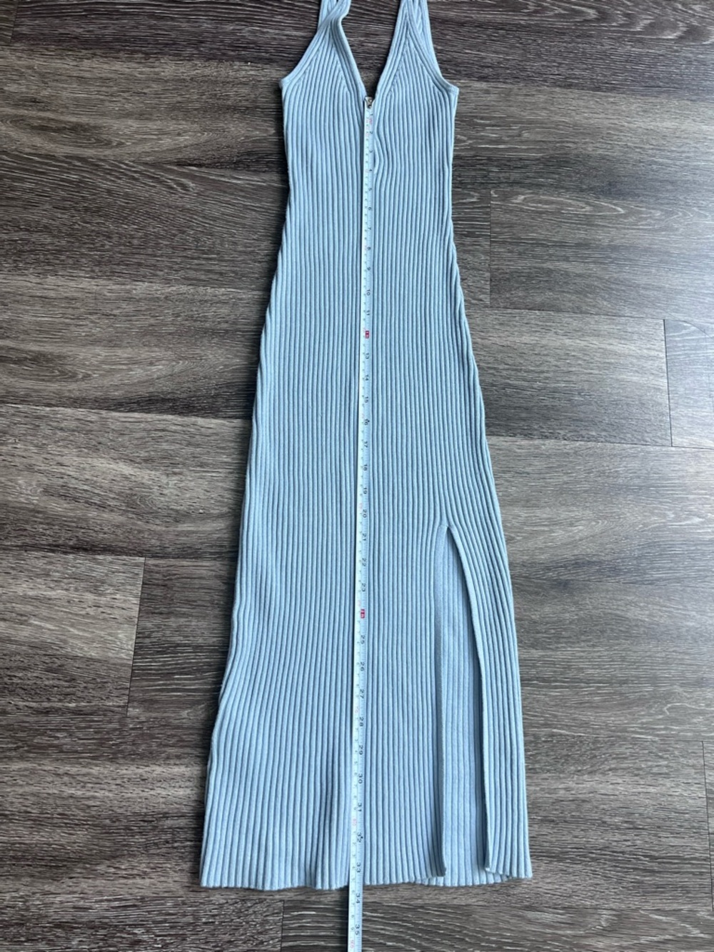 Abercrombie & Fitch blue ribbed knit bodycon dress - Picture 6 of 7